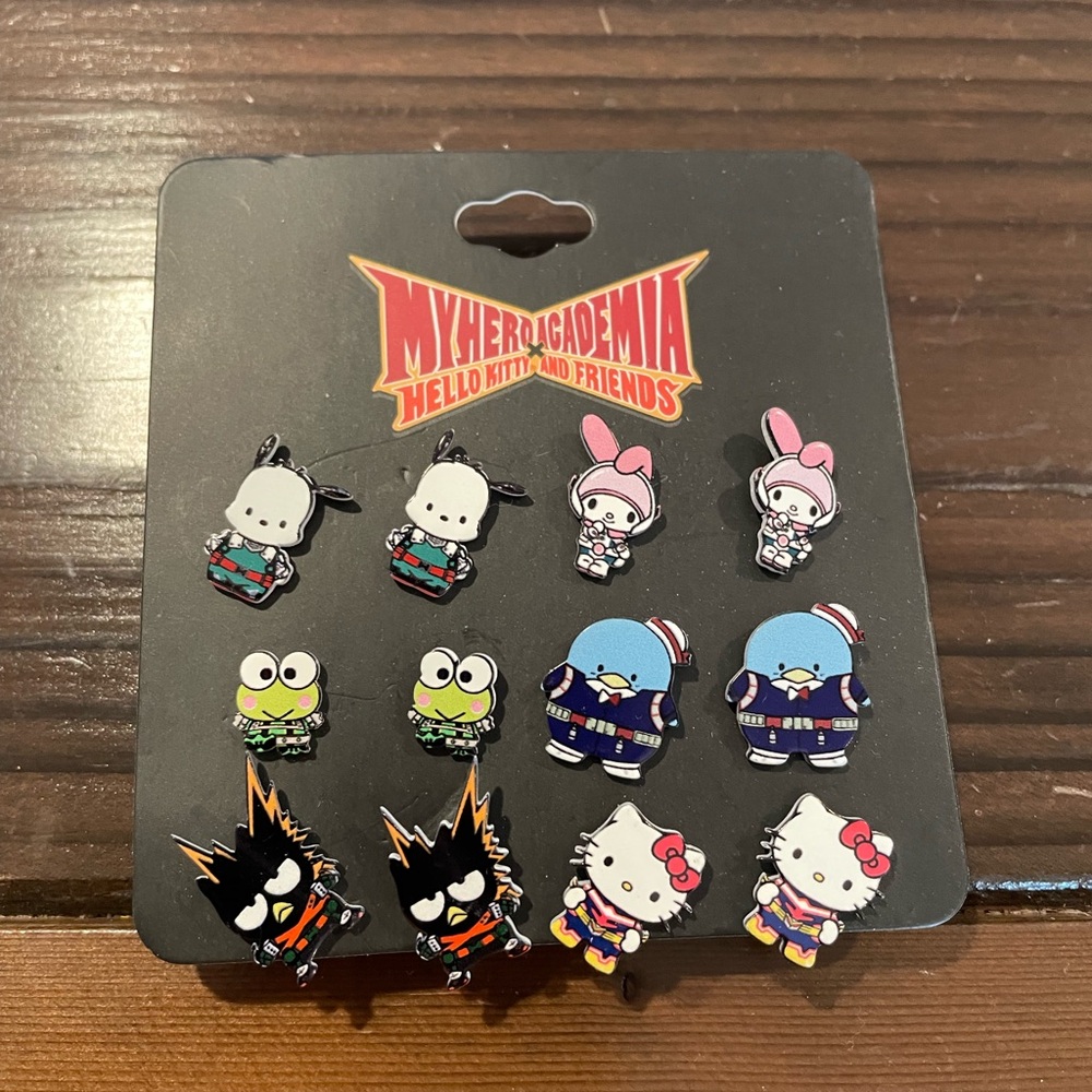 New My Hero Academia x Hello Kitty Earring Set